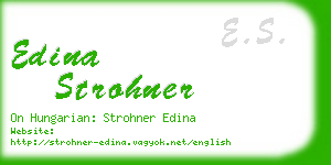 edina strohner business card